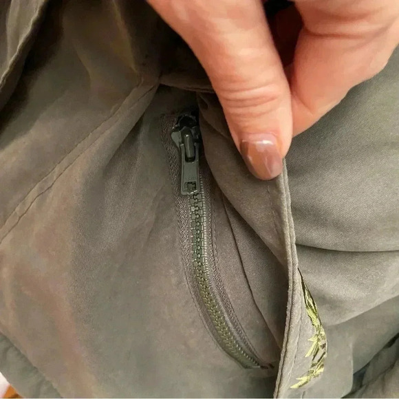 Vintage Northern Sun Canada Olive Green Lined Jacket Coat Size L Fall Winter - Picture 14 of 15